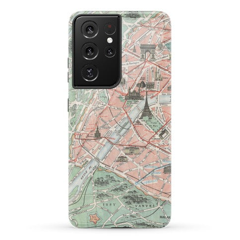 Vintage Paris Map Phone Case